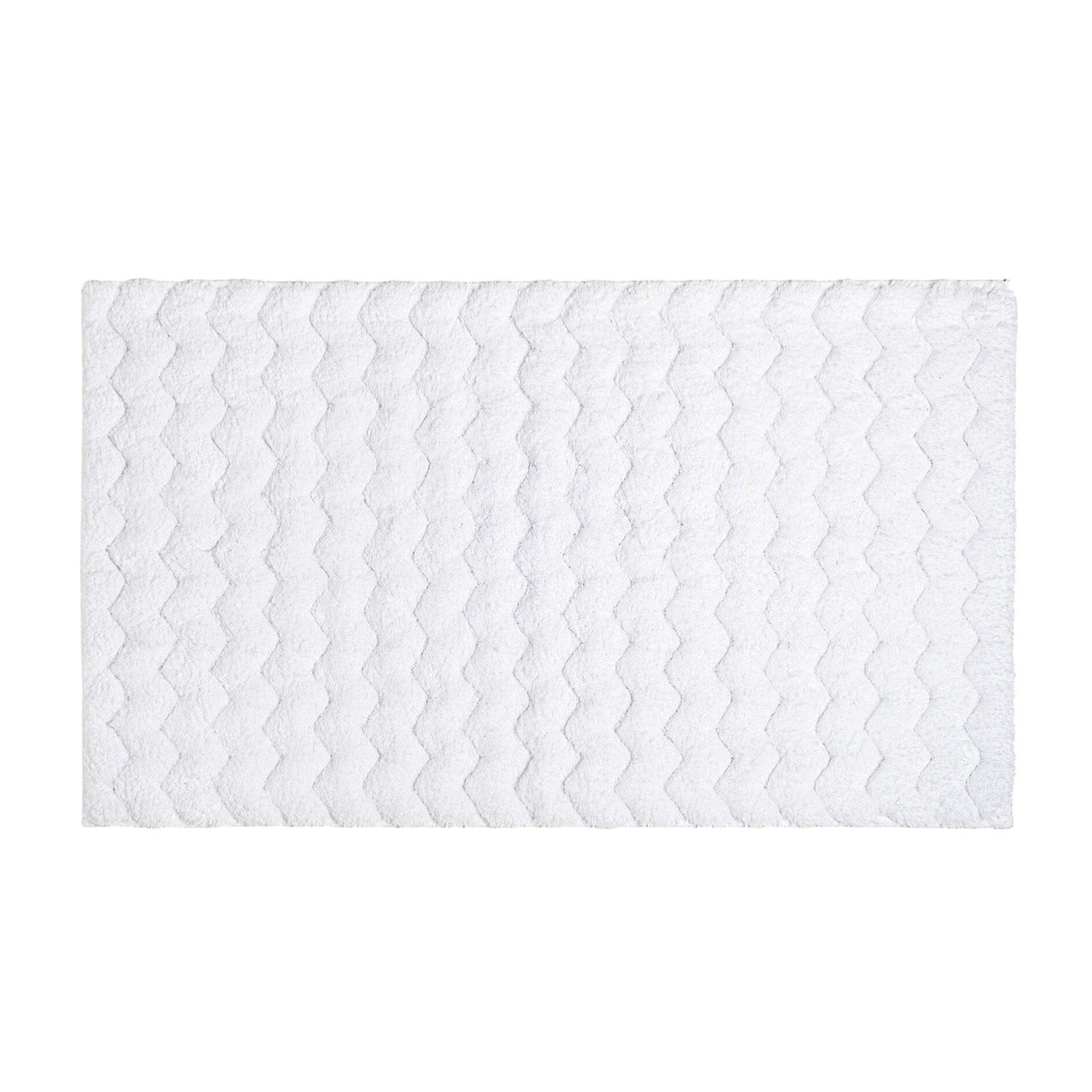 Tappeto in Cotone con Supporto Antiscivolo - Chevron Tappeto Sorema 50x80cm Bianco