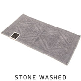 Tappeto in Puro Cotone Stonewashed Jacquard - Kris Tappeto Daunex 50x90 Grigio 