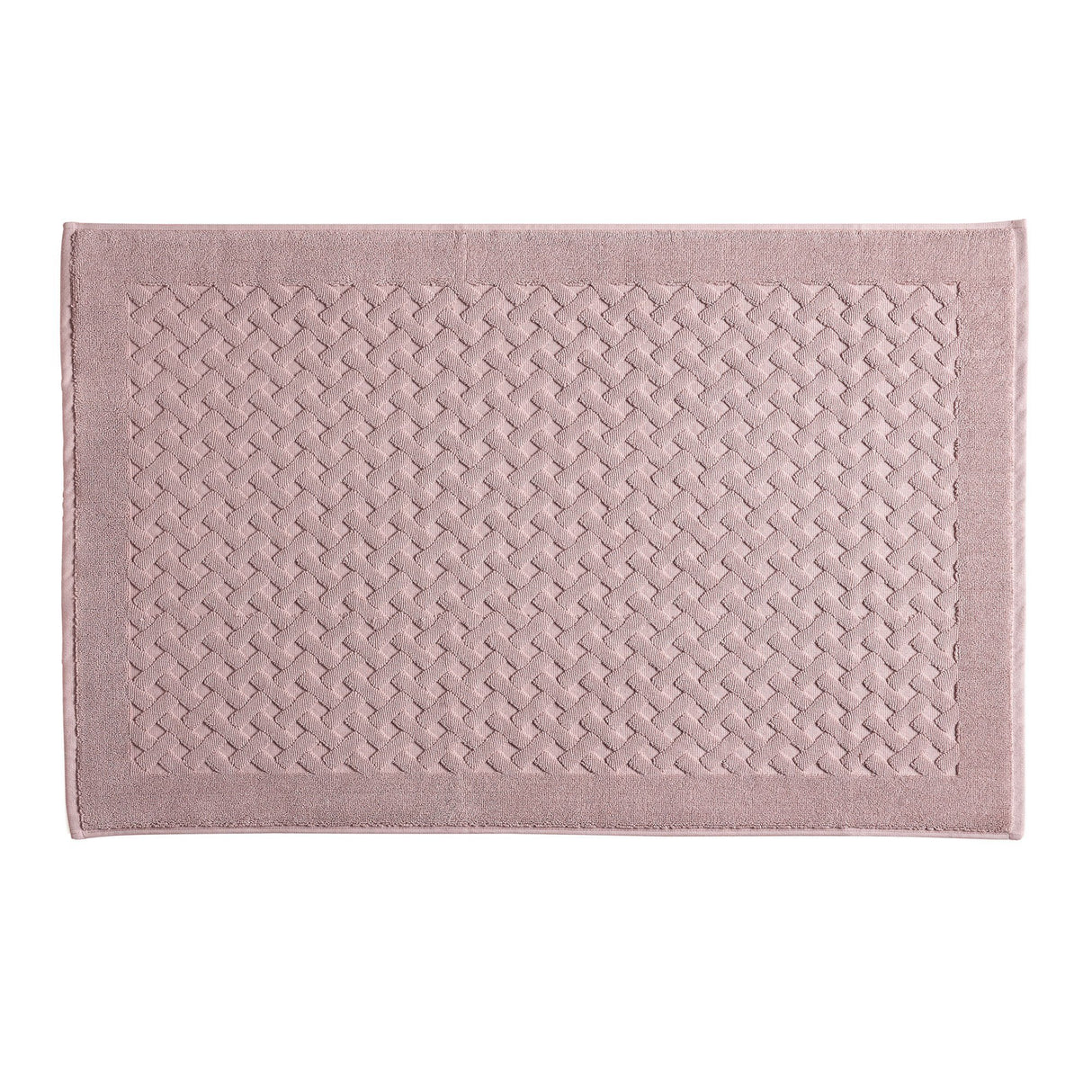 Tappeto in Spugna di Puro Cotone Tinta Unita - Perla Tappeto Lisola 60x90 Rosa Antico (Margot)