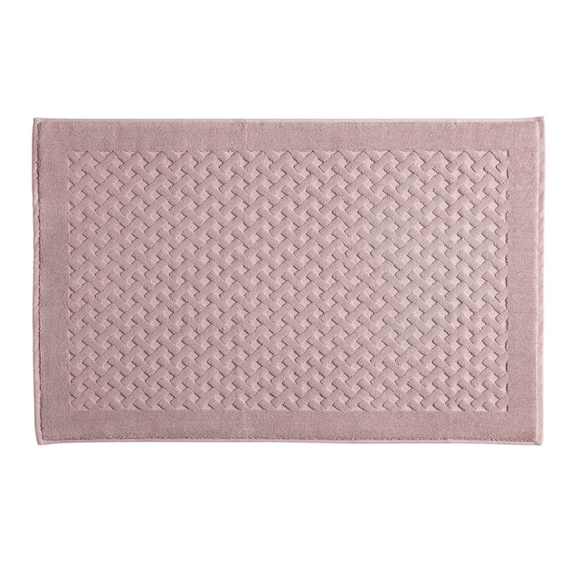 Tappeto in Spugna di Puro Cotone Tinta Unita - Perla Tappeto Lisola 60x90 Rosa Antico (Margot)