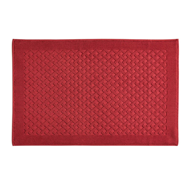 Tappeto in Spugna di Puro Cotone Tinta Unita - Perla Tappeto Lisola 60x90 Rosso (Valenza)