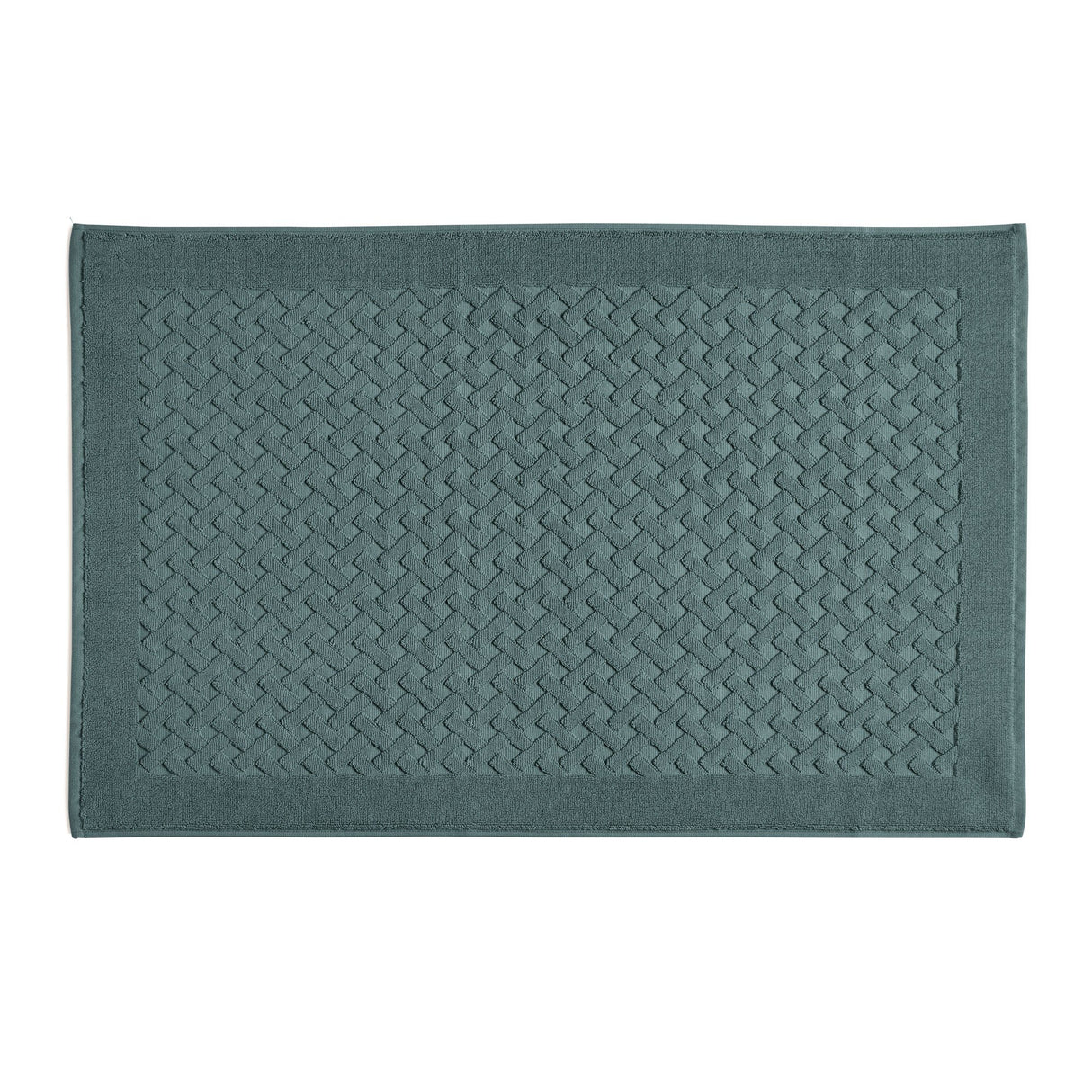 Tappeto in Spugna di Puro Cotone Tinta Unita - Perla Tappeto Lisola 60x90 Verde Petrolio (Rayong)