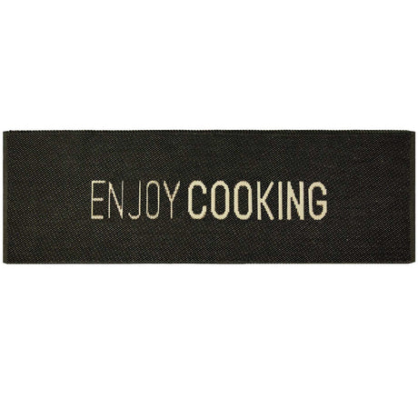Tappeto per Cucina Fantasia Stampata - Enjoy Cooking Tappeto Marinette Saint-Tropez Nero