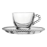 Tazzina e Piattino da Caffè in Vetro con Perle - Perloa Tazzine da caffè e tazze da tè Cote Table