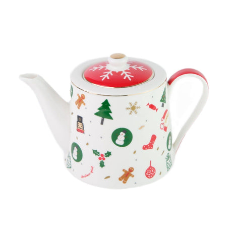 Teiera in Porcellana New Bone - Fantasia Del Natale Teiera Villa Altachiara
