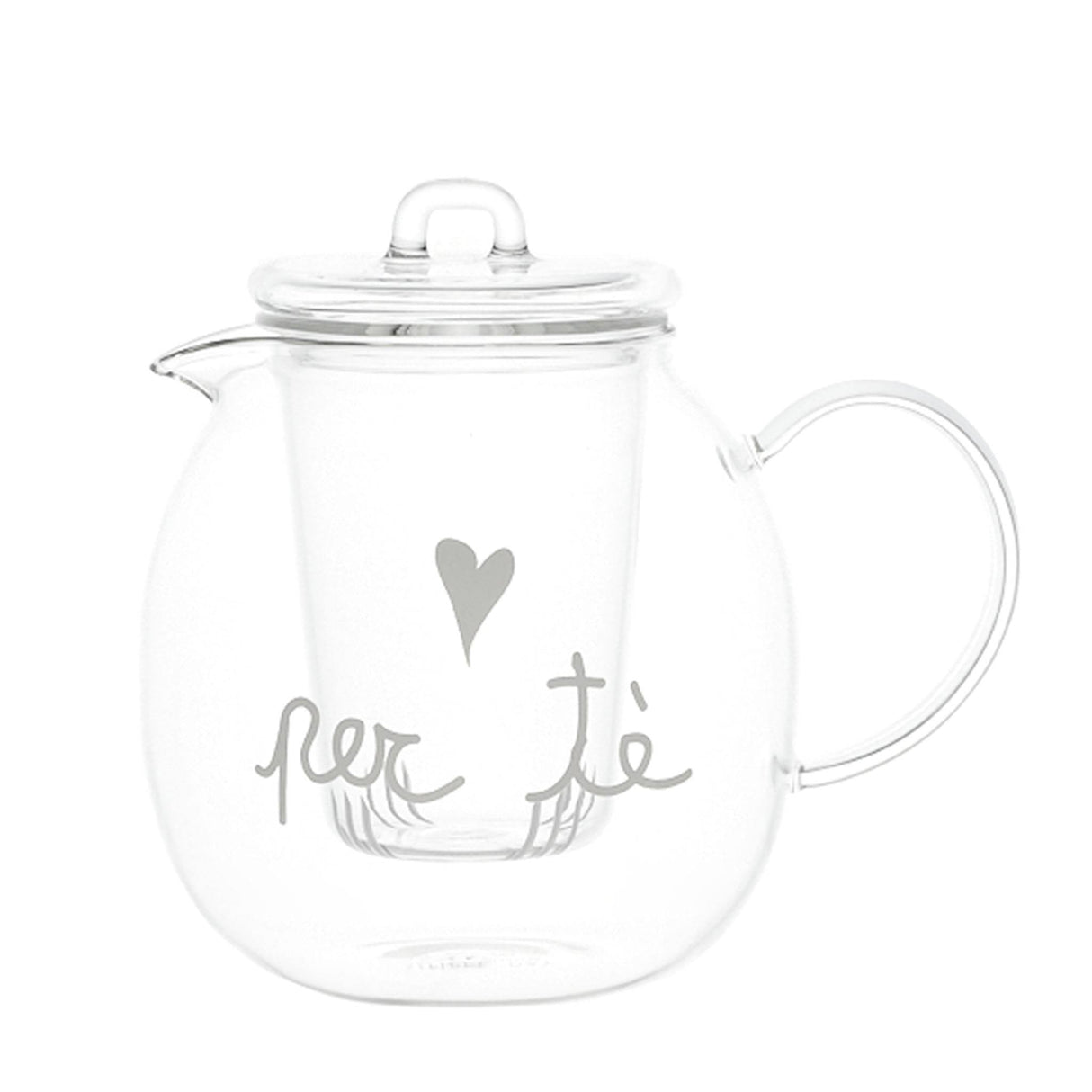 Teiera in Vetro Borosilicato Serigrafato - Per Tè Teiera Simple Day