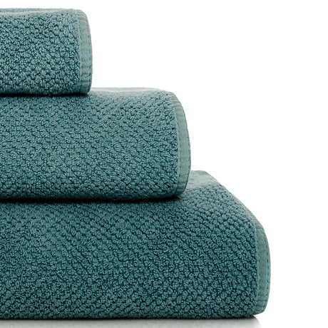 Telo bagno in Spugna di cotone pettinato nido d'ape - Bee Waffle Telo Spugna Graccioza Telo Doccia Verde Oceano