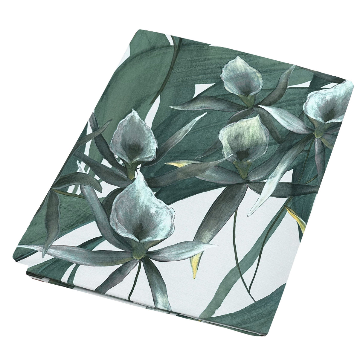 Telo Copritutto in Raso Di Cotone Fantasia Floreale - Amazzonia Telo Copritutto Fazzini Singolo Verde/Bianco