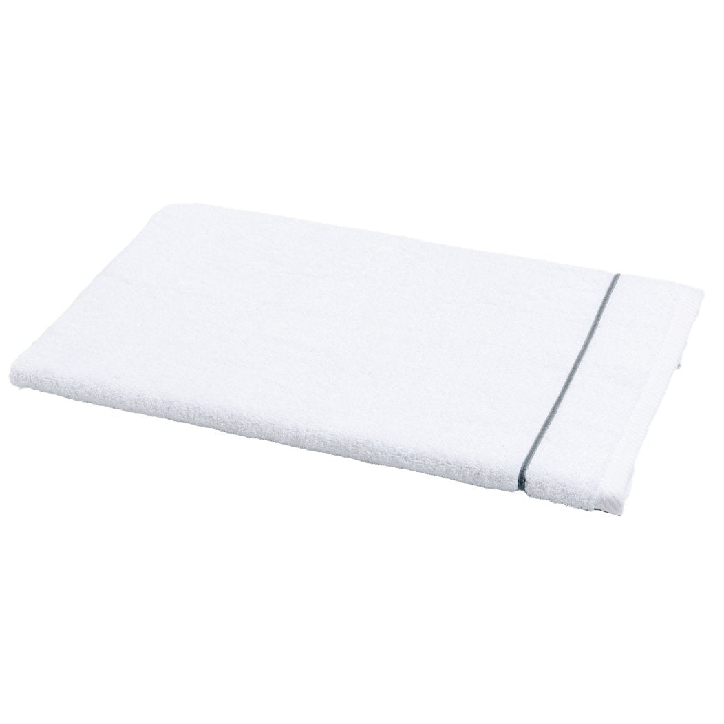 Telo da Bagno in Spugna con bacchetta - Atollo Telo spugna Dea Bianco/Grigio