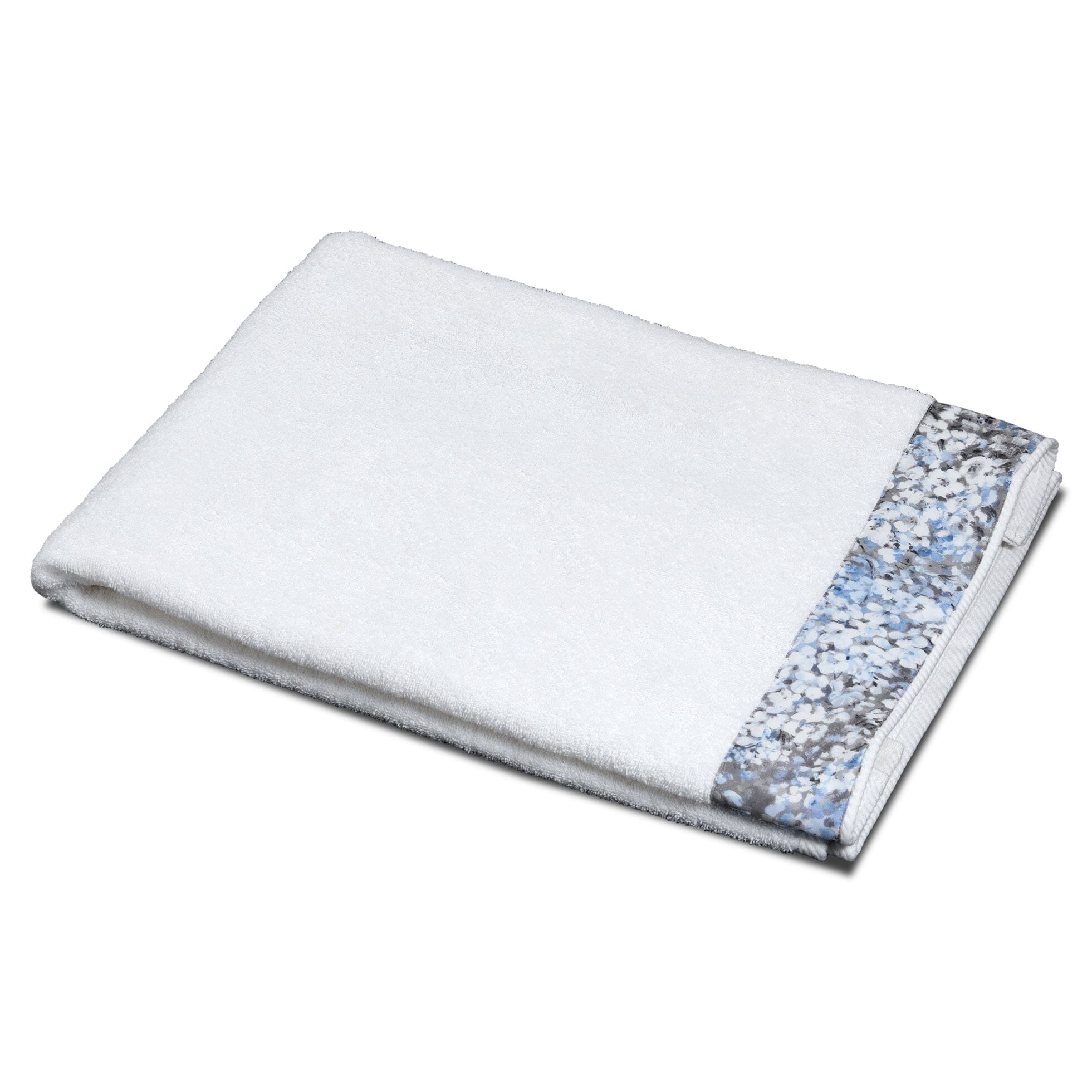 Telo da Bagno in Spugna con balza in Raso - Glicine Telo Spugna Dea Bianco