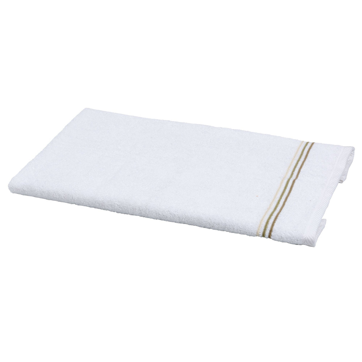 Telo da Bagno in Spugna con Triplo Ricamo Bacchetta - Mururoa Telo spugna Dea Bianco/Verde