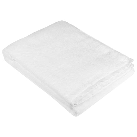 Telo Da Bagno in Spugna di Cotone e Macramè Smerlato - Castello Telo spugna Fazzini Atelier Bianco