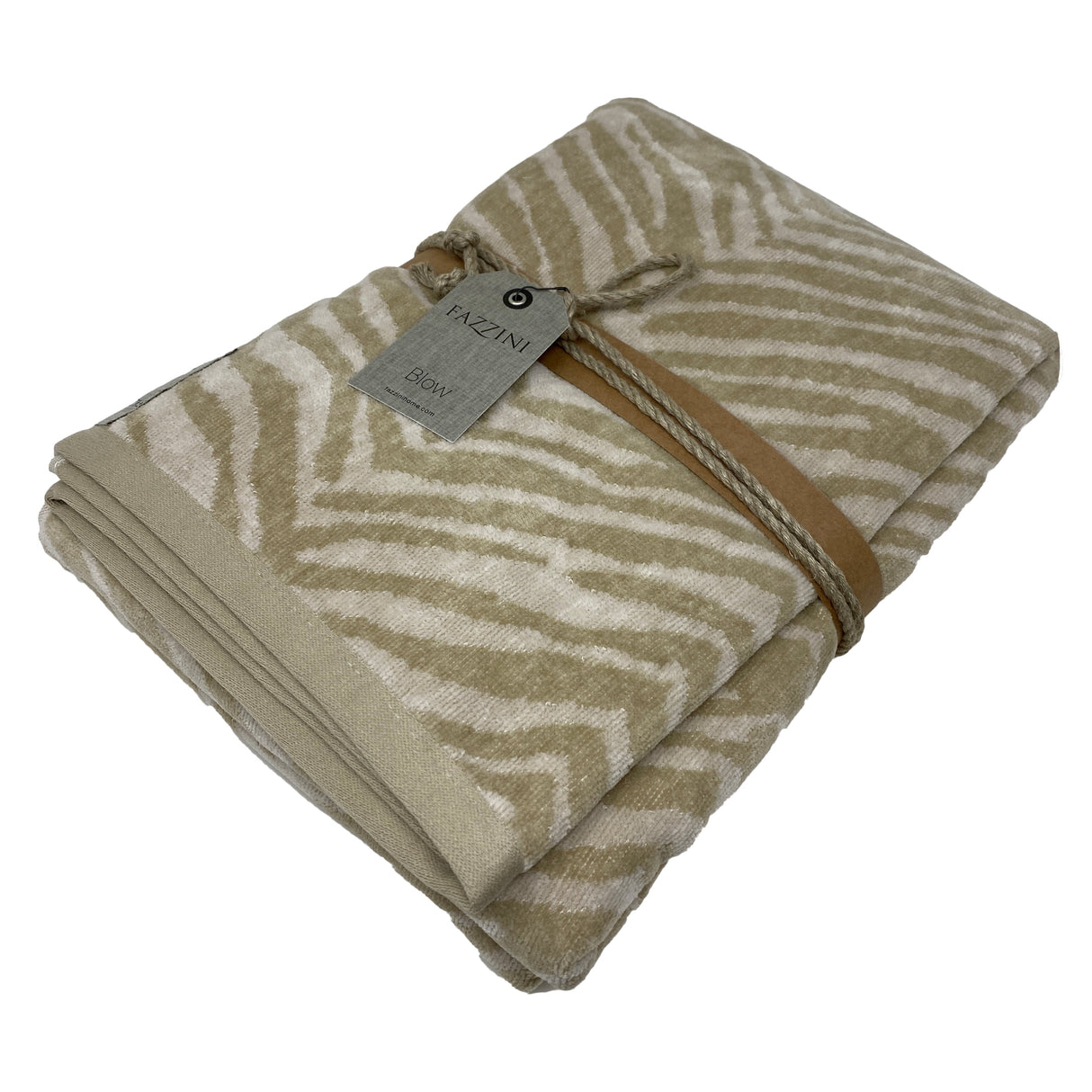 Telo Da Bagno in Spugna di Cotone Tinto in Filo - Africa Telo spugna Fazzini Naturale