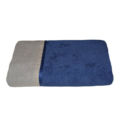 Telo da Bagno in Spugna Doppio Bordo Lino/Raso Telo spugna Creole Home