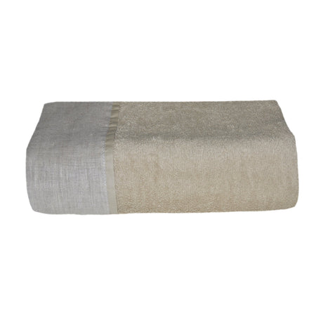 Telo da Bagno in Spugna Doppio Bordo Lino/Raso Telo spugna Creole Home