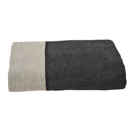 Telo da Bagno in Spugna Doppio Bordo Lino/Raso Telo spugna Creole Home