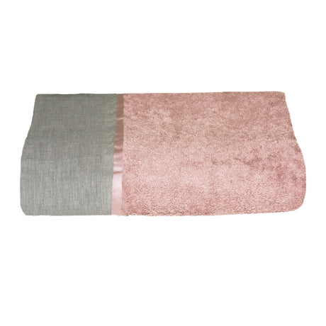 Telo da Bagno in Spugna Doppio Bordo Lino/Raso Telo spugna Creole Home