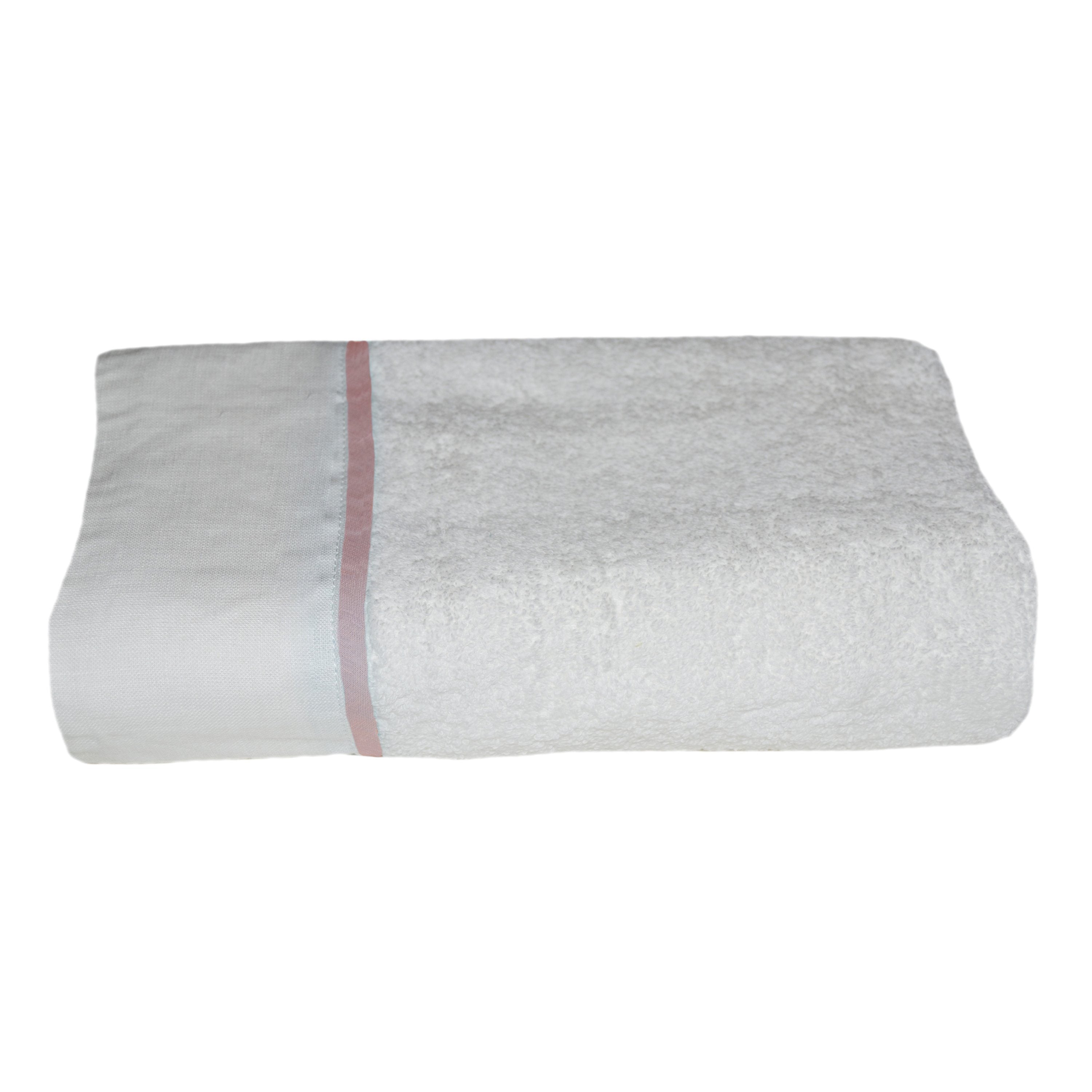 Telo da Bagno in Spugna Doppio Bordo Lino/Raso Telo spugna Creole Home
