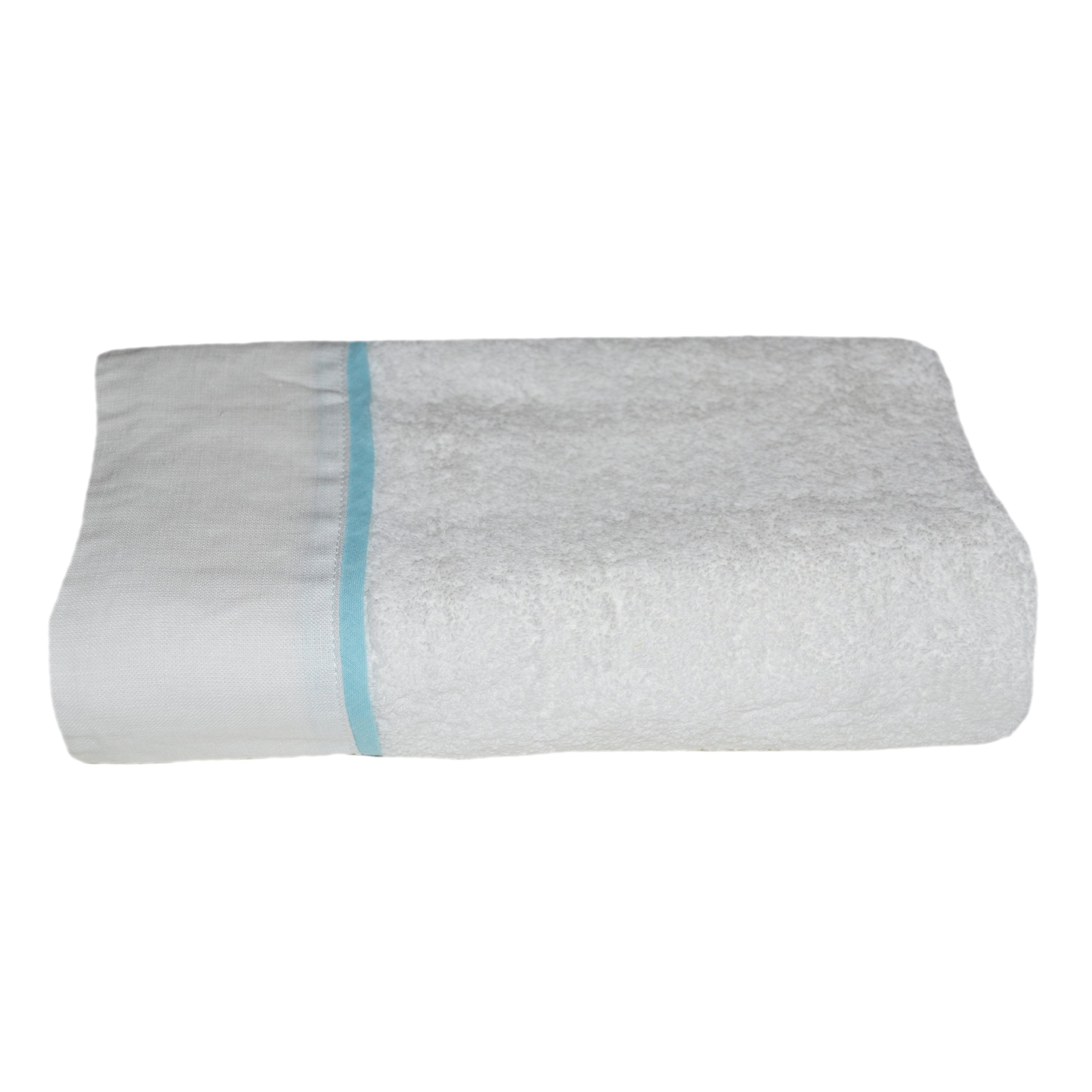 Telo da Bagno in Spugna Doppio Bordo Lino/Raso Telo spugna Creole Home