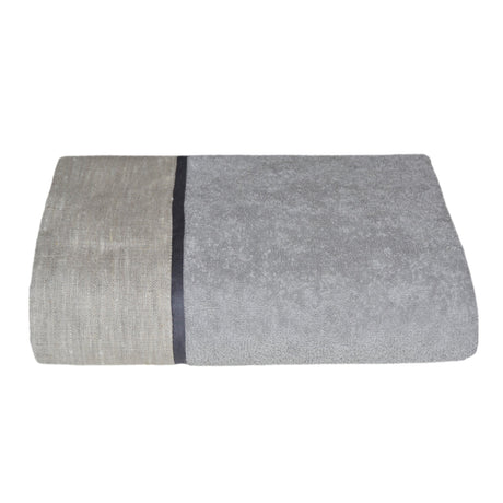 Telo da Bagno in Spugna Doppio Bordo Lino/Raso Telo spugna Creole Home