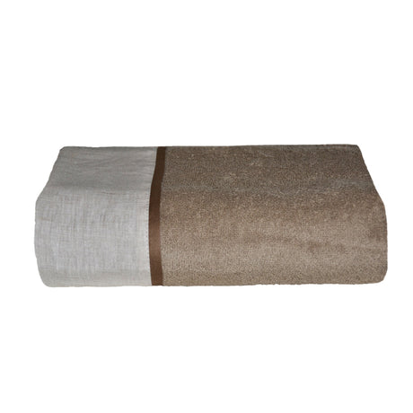 Telo da Bagno in Spugna Doppio Bordo Lino/Raso Telo spugna Creole Home