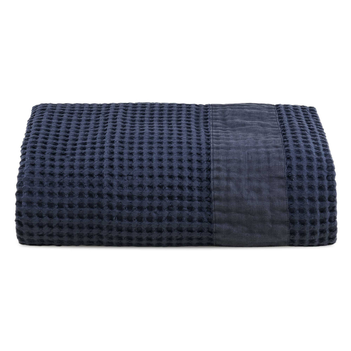 Telo da Bagno Nido d'Ape StoneWashed con Bordo in Lino - Jaspy Telo Spugna Lisola Stone 150x100cm Denim