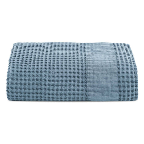 Telo da Bagno Nido d'Ape StoneWashed con Bordo in Lino - Jaspy Telo Spugna Lisola Stone 150x100cm Regolo