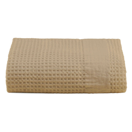 Telo da Bagno Nido d'Ape StoneWashed con Bordo in Lino - Jaspy Telo Spugna Lisola Stone 150x100cm Safari