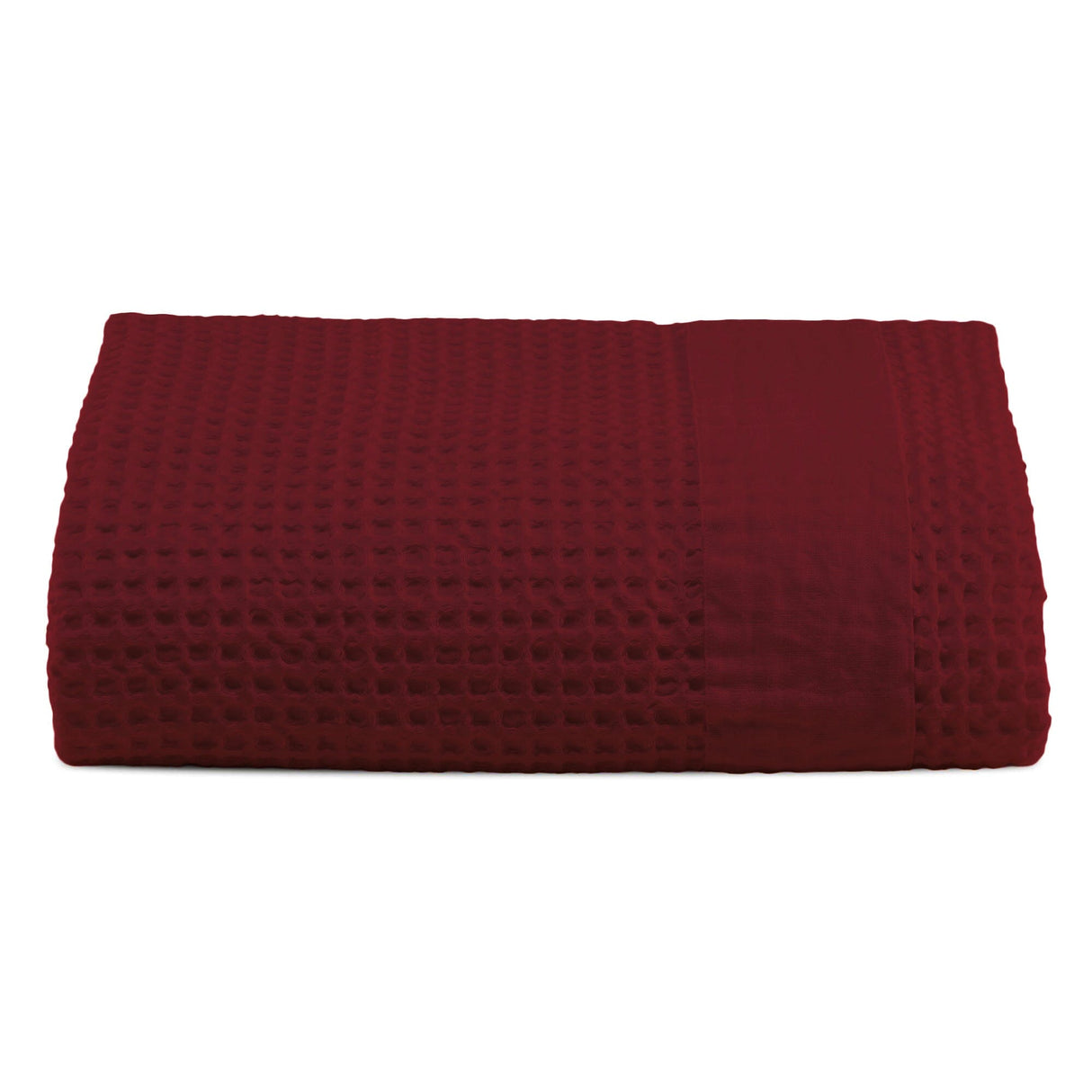 Telo da Bagno Nido d'Ape StoneWashed con Bordo in Lino - Jaspy Telo Spugna Lisola Stone Cherry