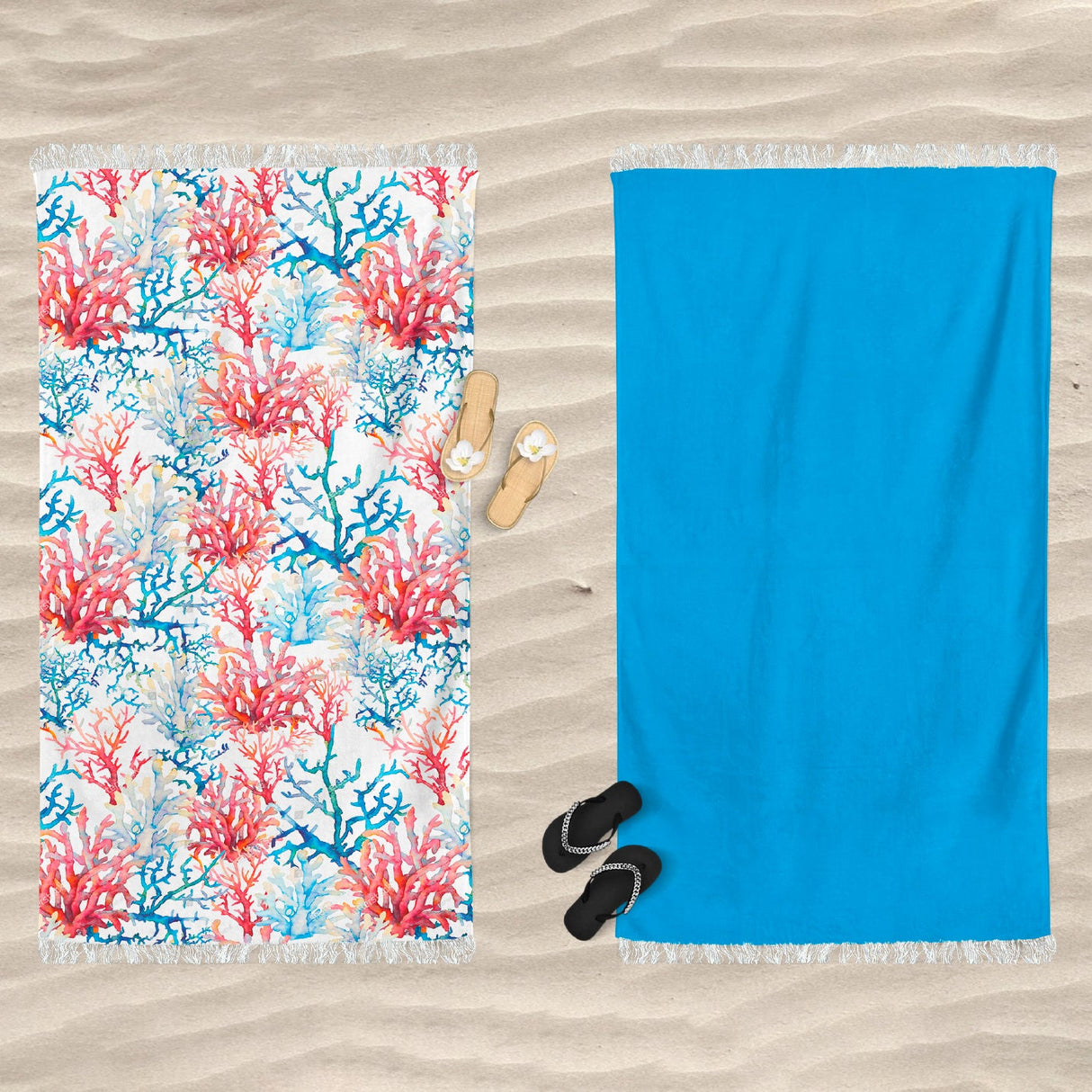 Telo Mare Fouta in Microspugna di puro cotone - Coral Telo Mare Daunex