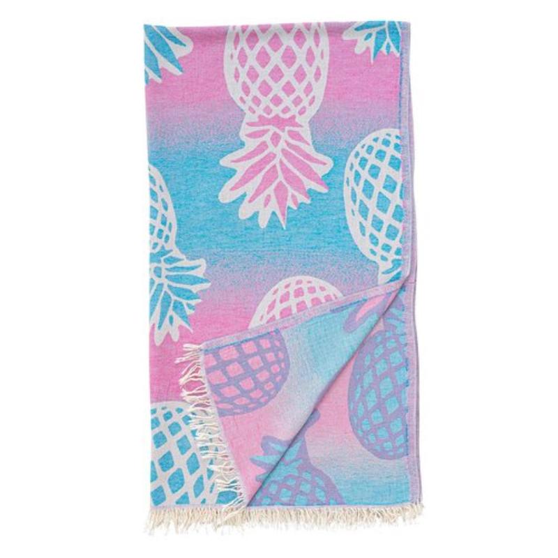 Telo Mare Fouta in Puro Cotone Jacquard Doubleface - Pineapple Telo Mare Begonville