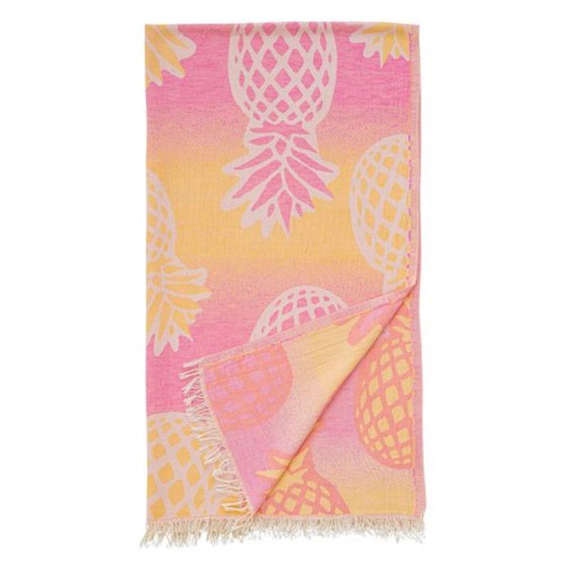 Telo Mare Fouta in Puro Cotone Jacquard Doubleface - Pineapple Telo Mare Begonville