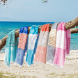 Telo Mare Fouta in Puro Cotone Rigato - Bali Telo Mare Towel to GO 