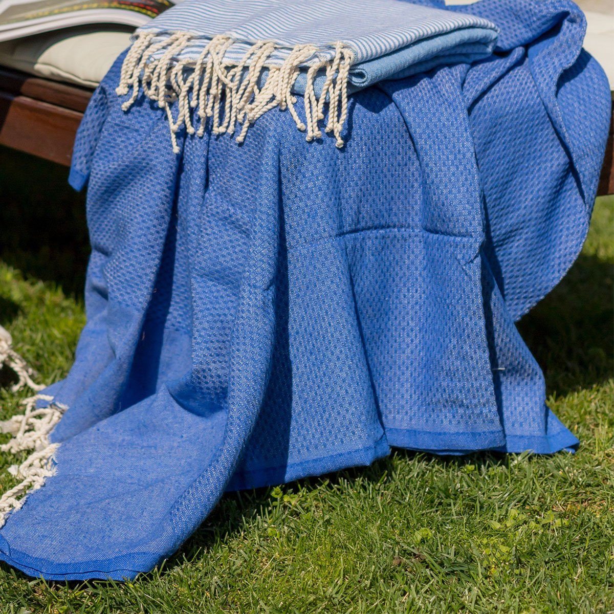 Telo Mare Fouta in Puro Cotone Tinta Unita - Hammam Telo Mare Tadé