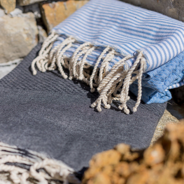 Telo Mare Fouta in Puro Cotone Tinta Unita - Hammam Telo Mare Tadé
