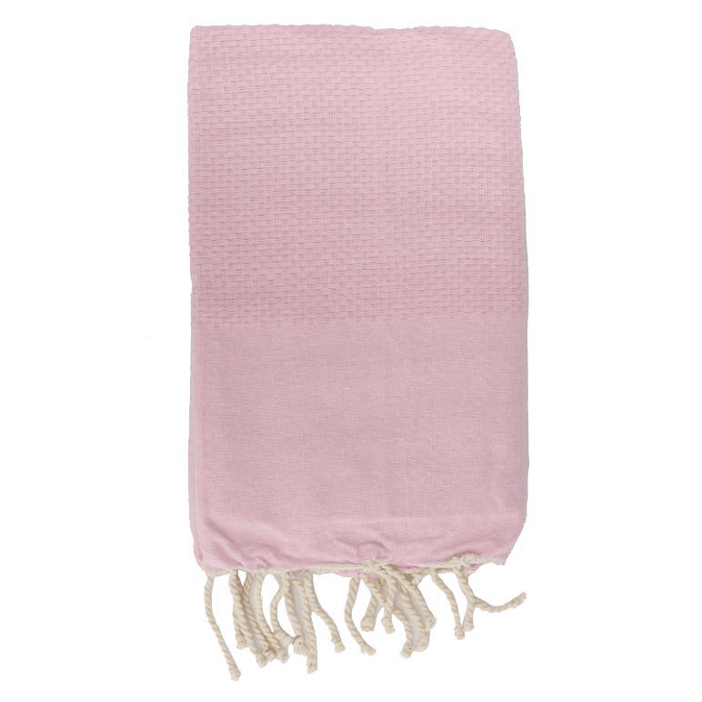 Telo Mare in Fouta di Puro Cotone Tinta Unita - Hammam Telo Mare Lisola Rosa (Canina)