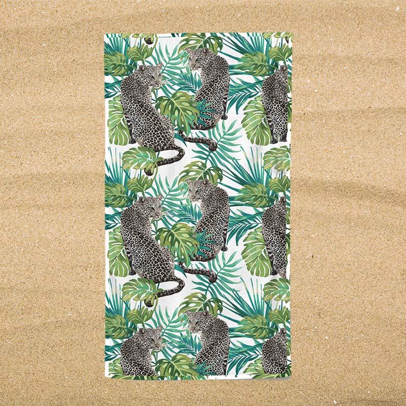 Telo Mare in Microspugna di Puro Cotone - Leopard Telo Mare Daunex