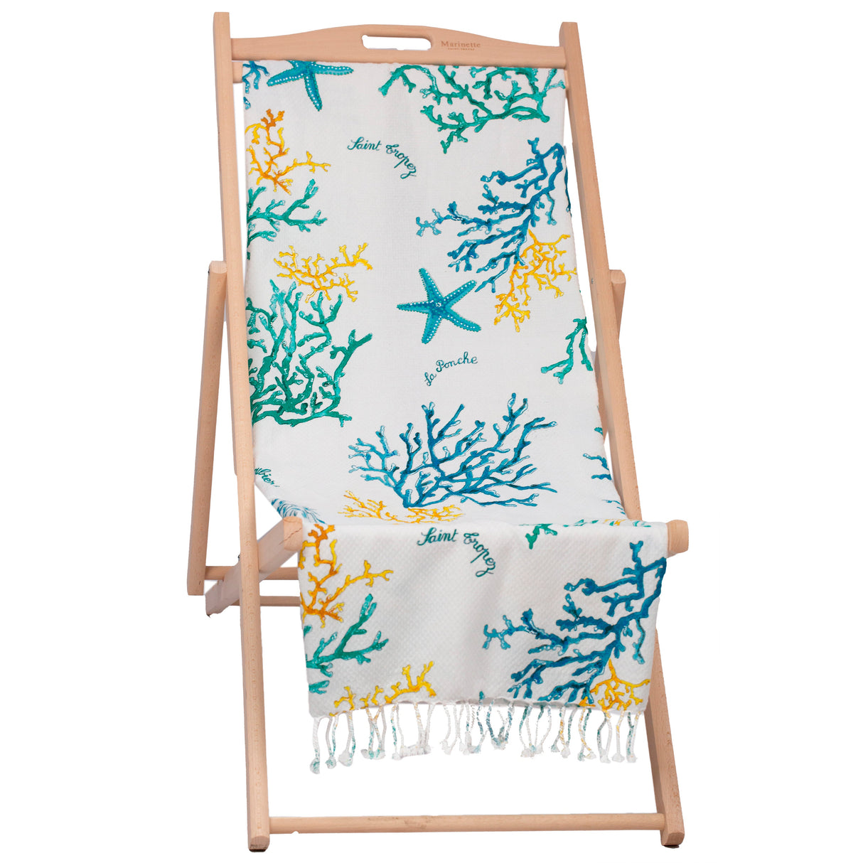 Telo Mare in Puro Cotone Nido D'ape - Canoubier Telo Mare Marinette Saint-Tropez Turchese