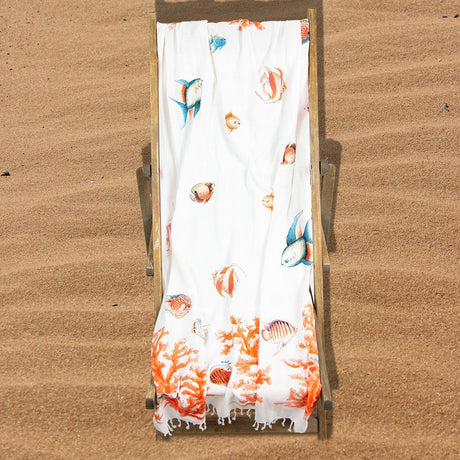 Telo Mare Fouta in Puro Cotone Nido D'ape - Haiti Telo Mare Marinette Saint-Tropez