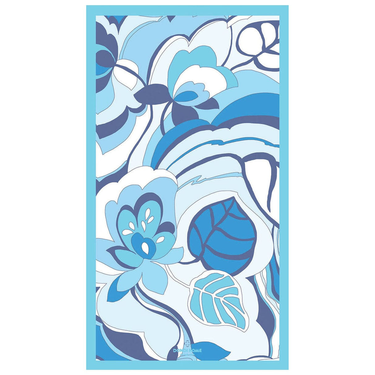 Telo Mare in Spugna di Cotone Fantasia - Garden Telo Mare Dondi Turchese