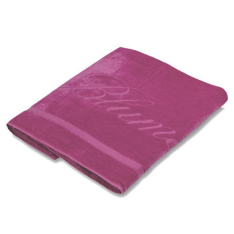 Telo Mare in Velour di Puro Cotone con Logo Cesellato - Pevero Telo Mare Blumarine Ciclamino