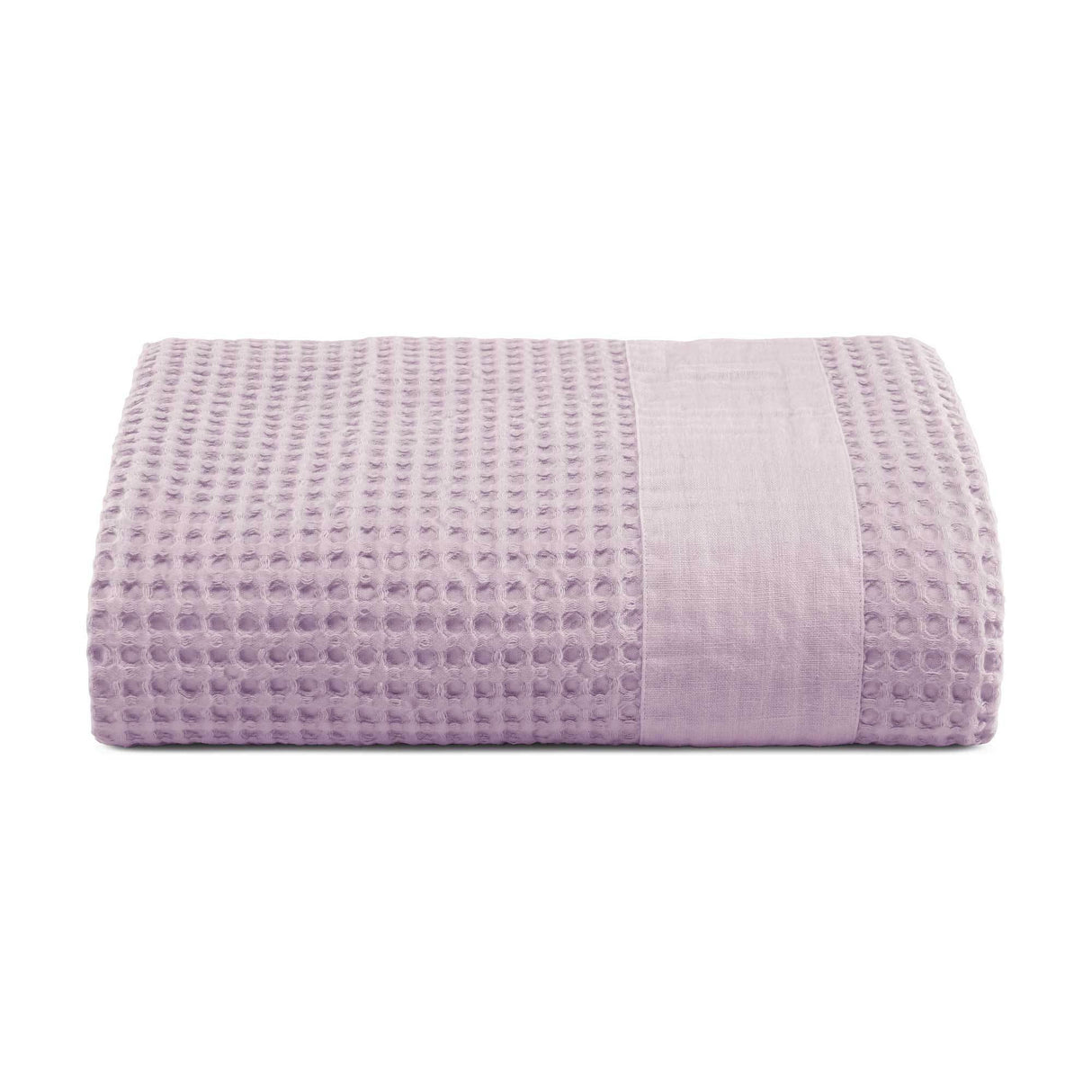 Telo mare XL in Puro Cotone Nido d'ape Stonewashed balza in lino - Palau Telo Mare Lisola Glicine