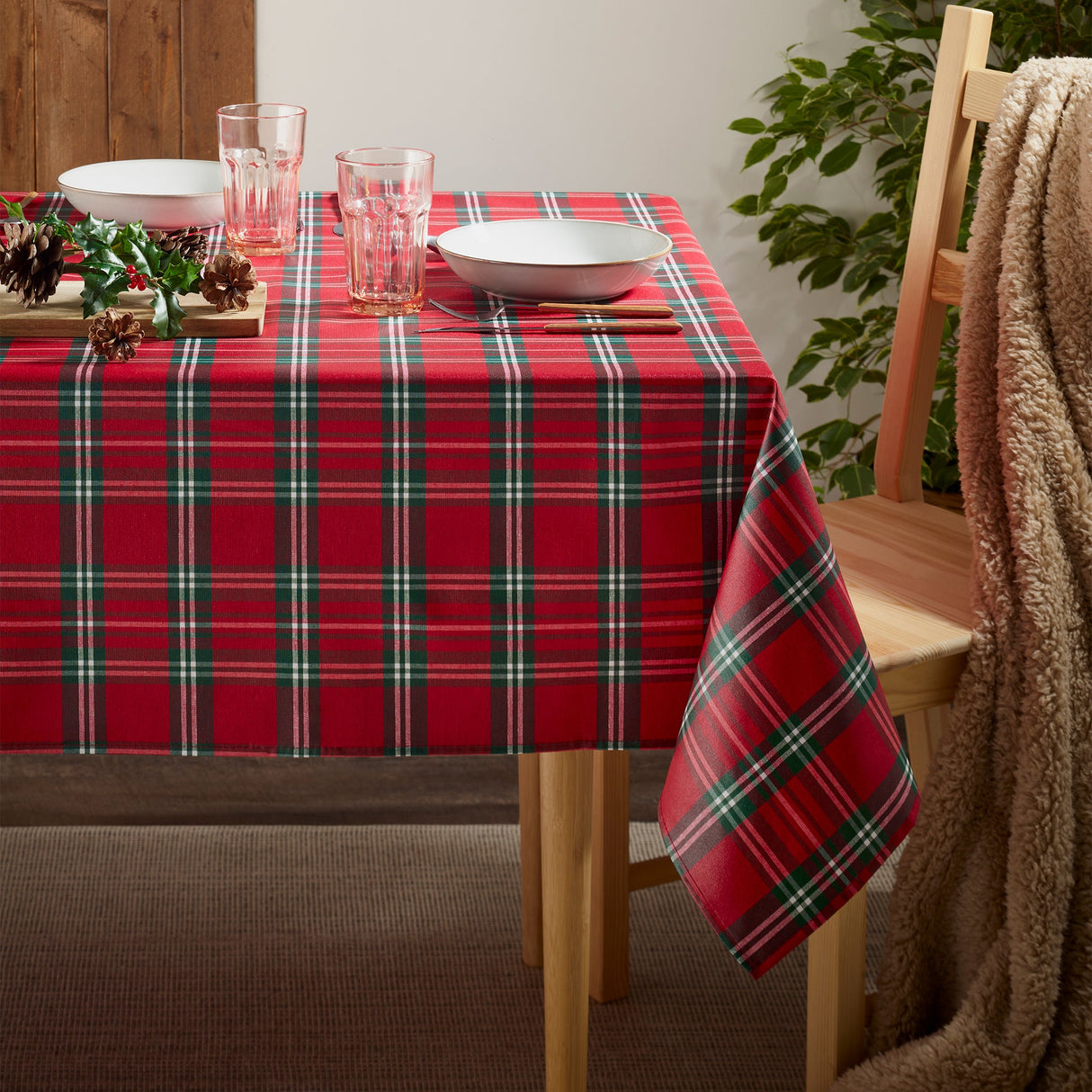 Tovaglia Antimacchia in Misto Cotone Tinto in Filo - Eidyn Tovaglia Resinata Lisola