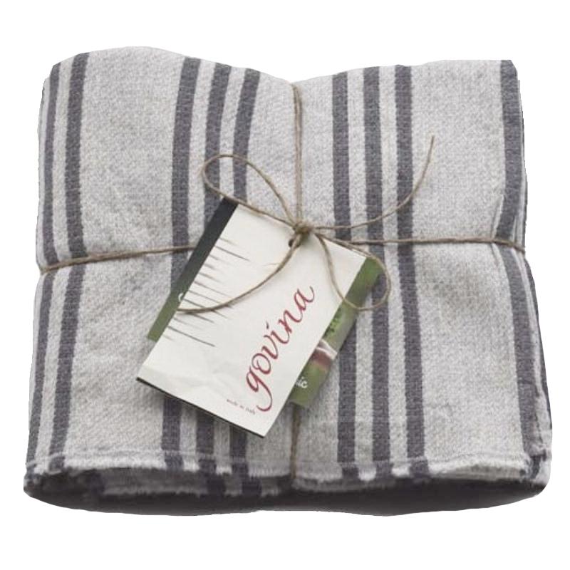 Tovaglia in Cotone con Fantasia - Riky Tovaglia Govina 150x180CM Grigio Scuro