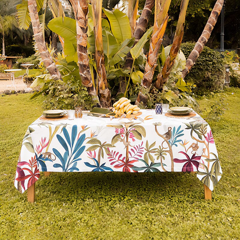 Tovaglia in Puro Cotone Fantasia Stampata - Amazzonia Tovaglia Napking 180x270cm