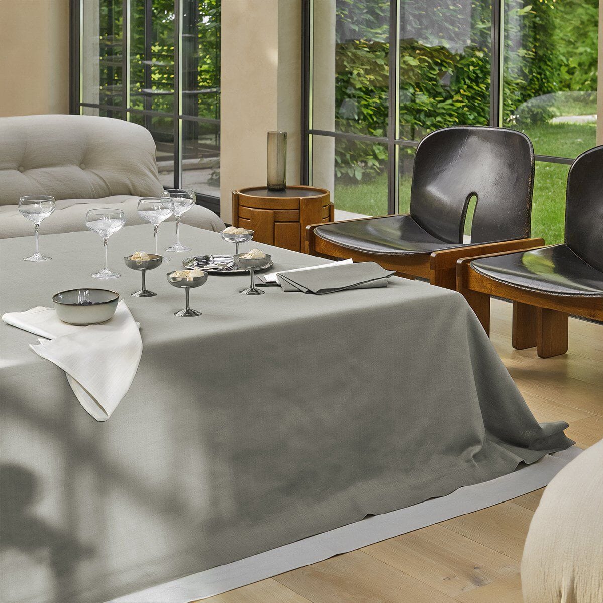 Tovaglia in Puro Cotone Fiammato - Sempre Tovaglia Fazzini 145x180cm Sasso