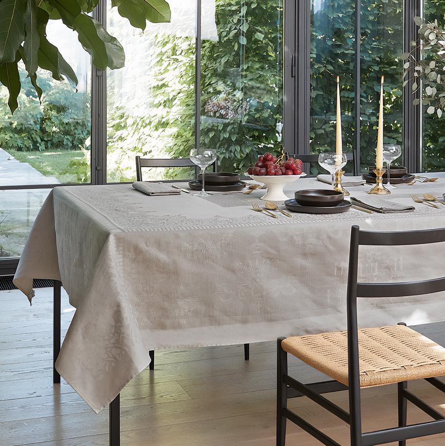 Tovaglia in Puro Cotone Jacquard - Aubergine Tovaglia Fazzini