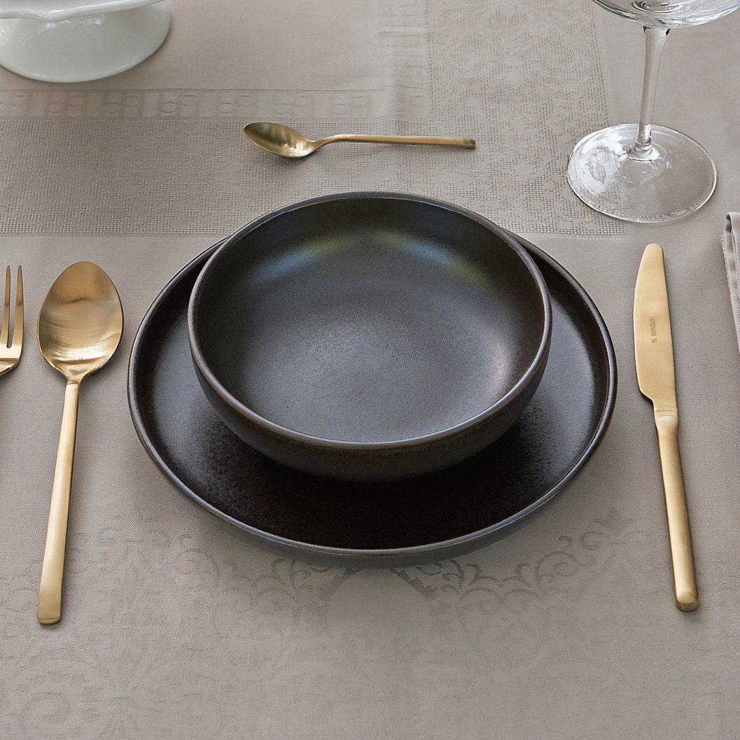 Tovaglia in Puro Cotone Jacquard - Aubergine Tovaglia Fazzini