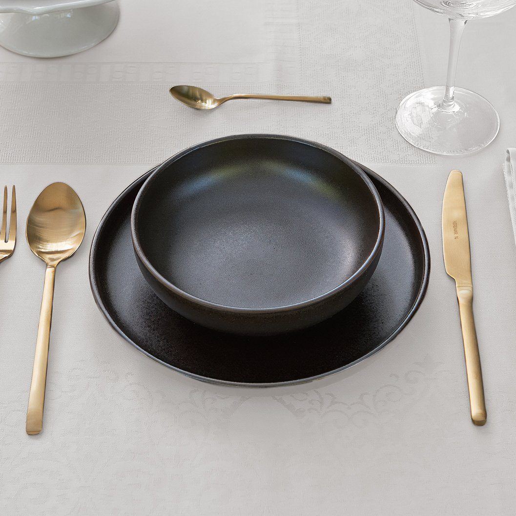 Tovaglia in Puro Cotone Jacquard - Aubergine Tovaglia Fazzini Bianco 150x280