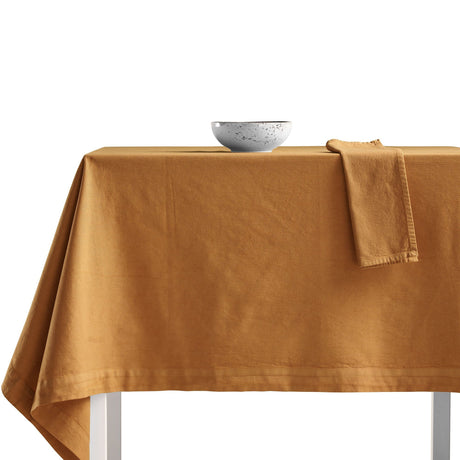 Tovaglia in Puro Cotone StoneWashed NO STIRO - Cales Tovaglia Lisola Ambra 140X180